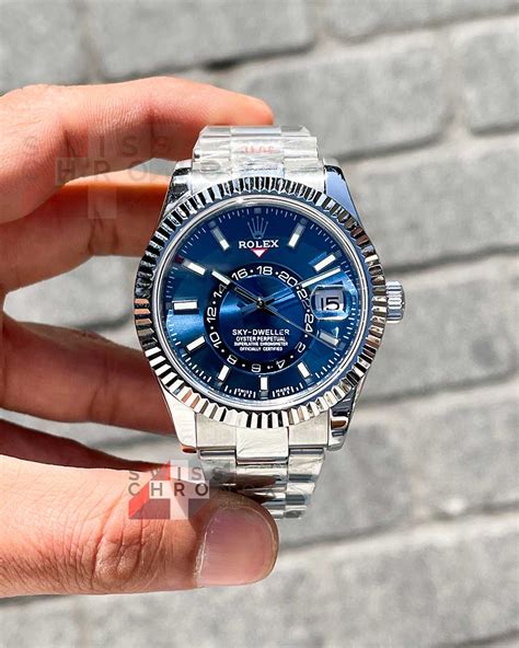 rolex sky-dweller blue dial jubilee|Rolex perpetual sky dweller.